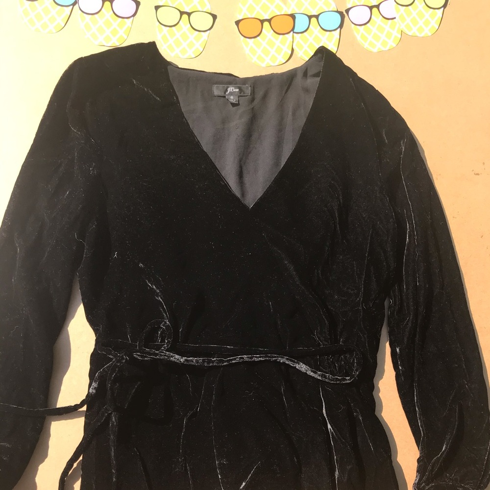 J Crew Velvet long sleeve sweater size 6